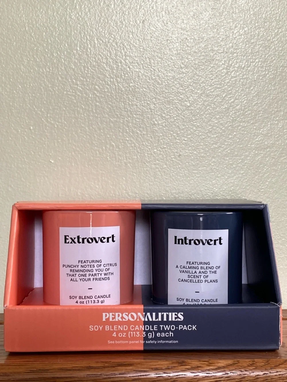 Target 2pk 4oz Glass Introvert and Extrovert Jar Candle Gift Set Room Essential